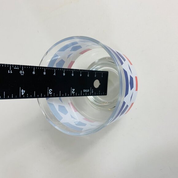 USA Patriotic Pedestal Glasses Set of 4 VTG Red White Blue Star Drinkware Cockta - Picture 10 of 16